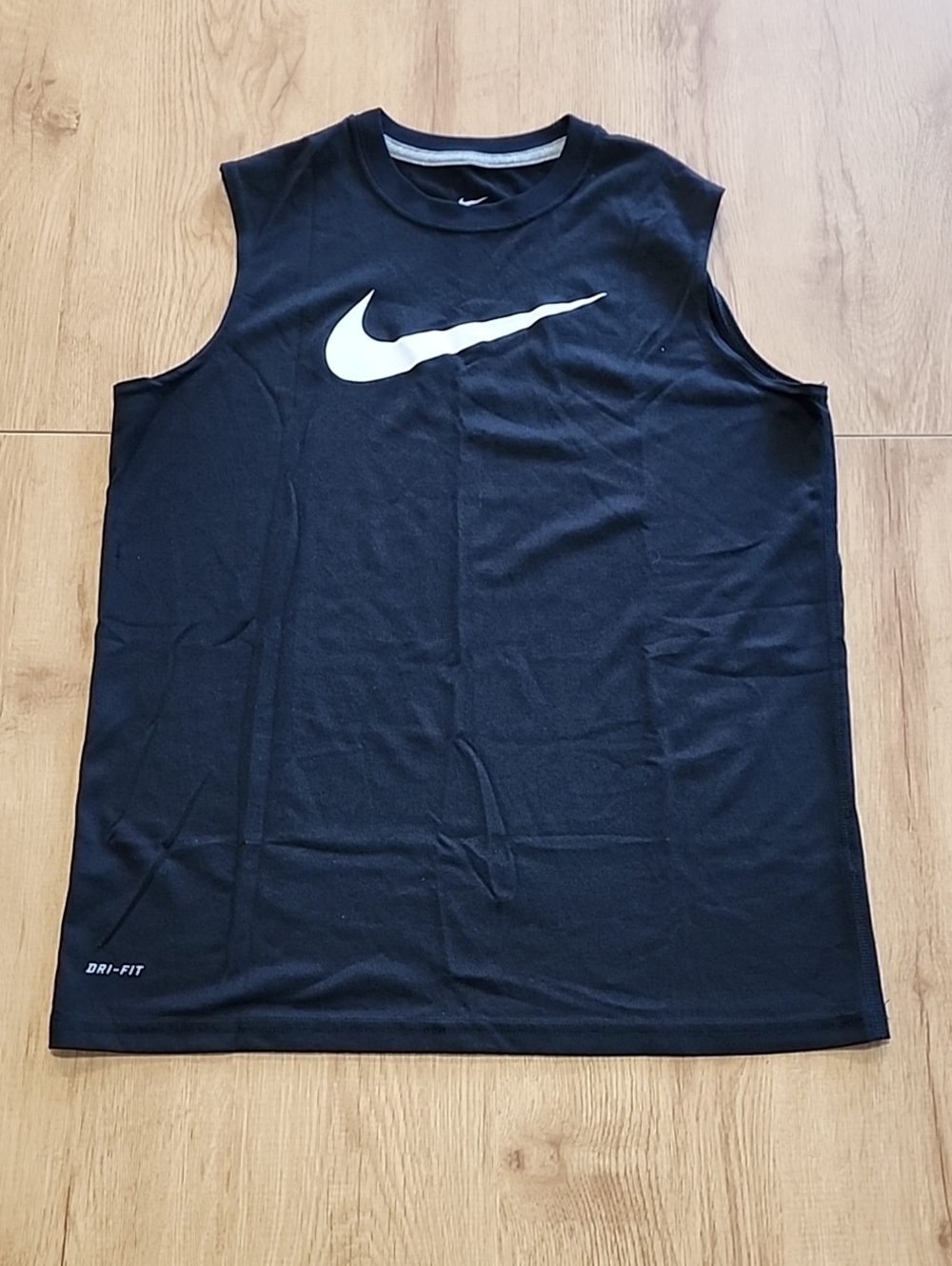 Nike Black Tank Top with White Swoosh